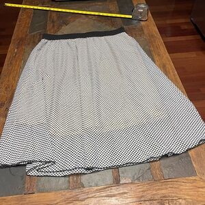 LuLaRoe Black and White Polka Dot Patterned A-Line Skirt